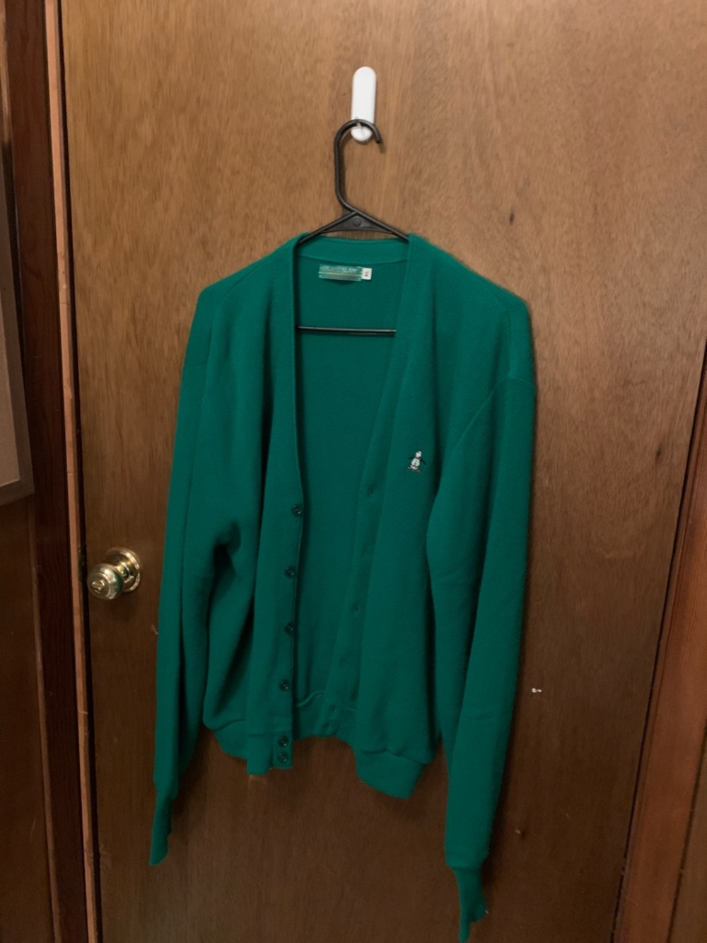 Grand Slam Emerald Green Men’s V-Neck Cardigan